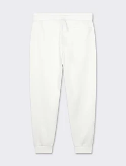 Piazza Italia Pantaloni jogger basic in felpa garzata - Bianco Discount