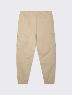 Piazza Italia Pantaloni jogger cargo fit in Garment Dyed - Beige Shop