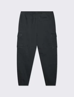 Piazza Italia Pantaloni jogger cargo fit in Garment Dyed - Nero Outlet