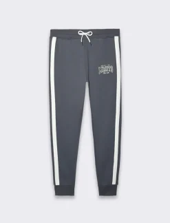 Piazza Italia Pantaloni jogger in felpa garzata con vita elasticizzata - Avion Blu Best Sale