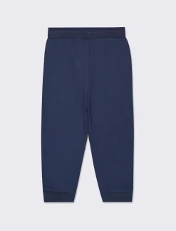 Piazza Italia Pantaloni jogger in felpa garzata con stampa a fondo gamba - Blu Cheap