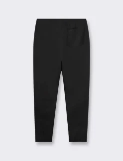 Piazza Italia Pantaloni jogger in felpa con vita elasticizzata regolabile con laccio e tasca applicata posteriore - Nero Discount
