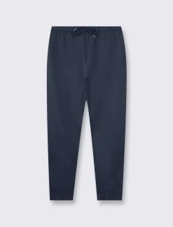 Piazza Italia Pantaloni jogger in felpa con vita elasticizzata regolabile con laccio e tasca applicata posteriore - Blu Outlet