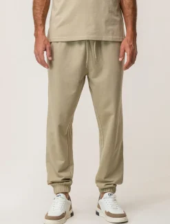 Piazza Italia Pantaloni jogger in felpa con vita elasticizzata regolabile con laccio e tasca applicata posteriore - stone Grigio Sale