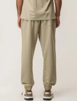 Piazza Italia Pantaloni jogger in felpa con vita elasticizzata regolabile con laccio e tasca applicata posteriore - stone Grigio Sale