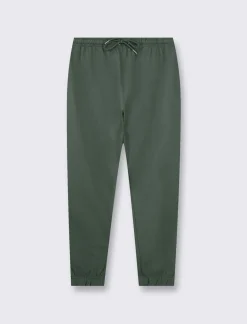 Piazza Italia Pantaloni jogger in felpa con vita elasticizzata regolabile con laccio e tasca applicata posteriore - Verde Shop