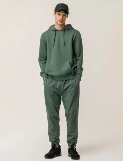 Piazza Italia Pantaloni jogger in felpa con vita elasticizzata regolabile con laccio e tasca applicata posteriore - Verde Shop