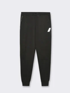 Piazza Italia Pantaloni jogger in interlock e orli a coste - Nero Outlet