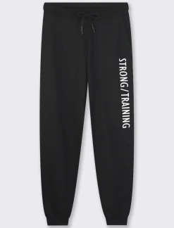 Piazza Italia Pantaloni jogger in jersey di cotone conlaccetto in vita - Nero Sale