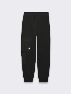 Piazza Italia Pantaloni jogger in piquet garzato con tasche applicate laterali e patch - Nero Hot