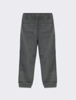 Piazza Italia Pantaloni jogger in velluto con coulizze in vita - Verde militare Cheap