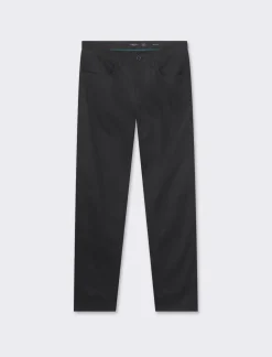 Piazza Italia Pantaloni regular fit cinque tasche.Tessuto twill 100% cotone - Nero New