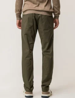 Piazza Italia Pantaloni regular fit cinque tasche.Tessuto twill 100% cotone - militare Verde Store