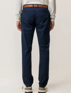 Piazza Italia Pantaloni regular fit, modello chino. Tessuto twill 100% cotone e chiusura anteriore con cerniera e - Blu Discount