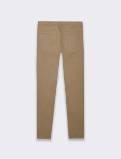 Piazza Italia Pantaloni slim fit, cinque tasche in tessuto cotone stretch effetto slavato. Chiusura anteriore con - kaki Verde Outlet