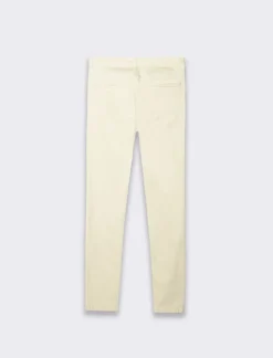 Piazza Italia Pantaloni slim fit, cinque tasche in tessuto cotone stretch effetto slavato. Chiusura anteriore con - Bianco Sale