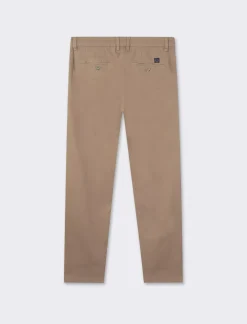 Piazza Italia Pantaloni slim fit, modello chino in tessuto twill cotone elasticizzato, effetto leggermente slavato - kaki Verde Shop