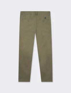 Piazza Italia Pantaloni slim fit, modello chino in tessuto twill cotone elasticizzato, effetto leggermente slavato - militare Verde Online