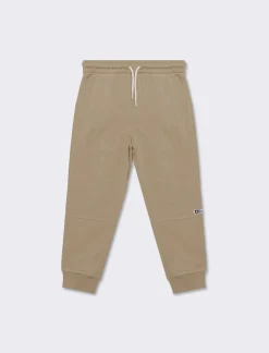 Piazza Italia Pantaloni sportivi con coulisse e applicazione etichetta con tasche e tagli - Beige Cheap