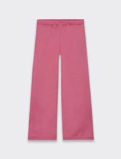 Piazza Italia Pantaloni sportivi da bambina a gamba larga con tasche alla francese - Rosso amarena Online