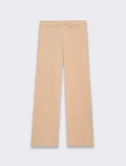 Piazza Italia Pantaloni sportivi da bambina a gamba larga con tasche alla francese - Beige Online