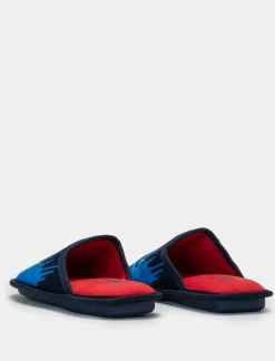 Piazza Italia Pantofola in tessuto con stampa Spiderman - Blu Discount