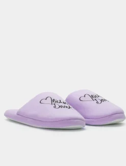 Piazza Italia Pantofola in tessuto con stampa - Lilla Viola Best