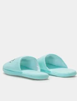Piazza Italia Pantofola in tessuto con stampa - acqua Verde Discount