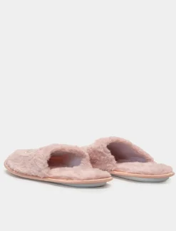 Piazza Italia Pantofola in tessuto furry con cuore - Rosa Discount