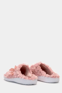 Piazza Italia Pantofola in tessuto furry con paillettes e fondo alto - Rosa New