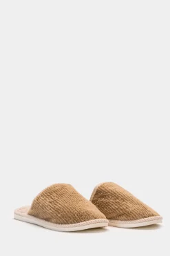 Piazza Italia Pantofola in tessuto furry con fondo rialzato - Beige Flash Sale