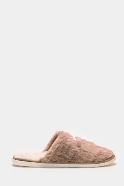 Piazza Italia Pantofola in tessuto furry con fondo rialzato - Beige Sale