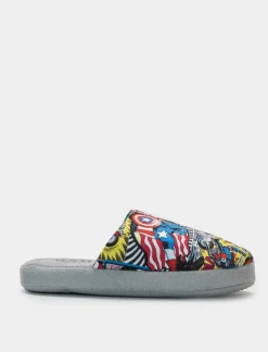 Piazza Italia Pantofola in tessuto con stampa Avengers - Grigio Cheap