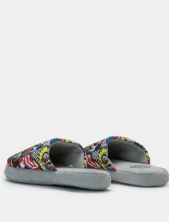 Piazza Italia Pantofola in tessuto con stampa Avengers - Grigio Cheap