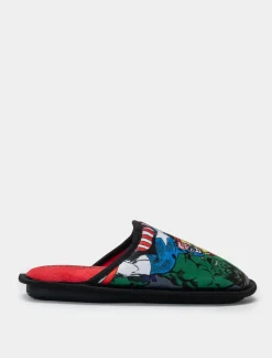 Piazza Italia Pantofola in tessuto con stampa Avengers - Nero Online