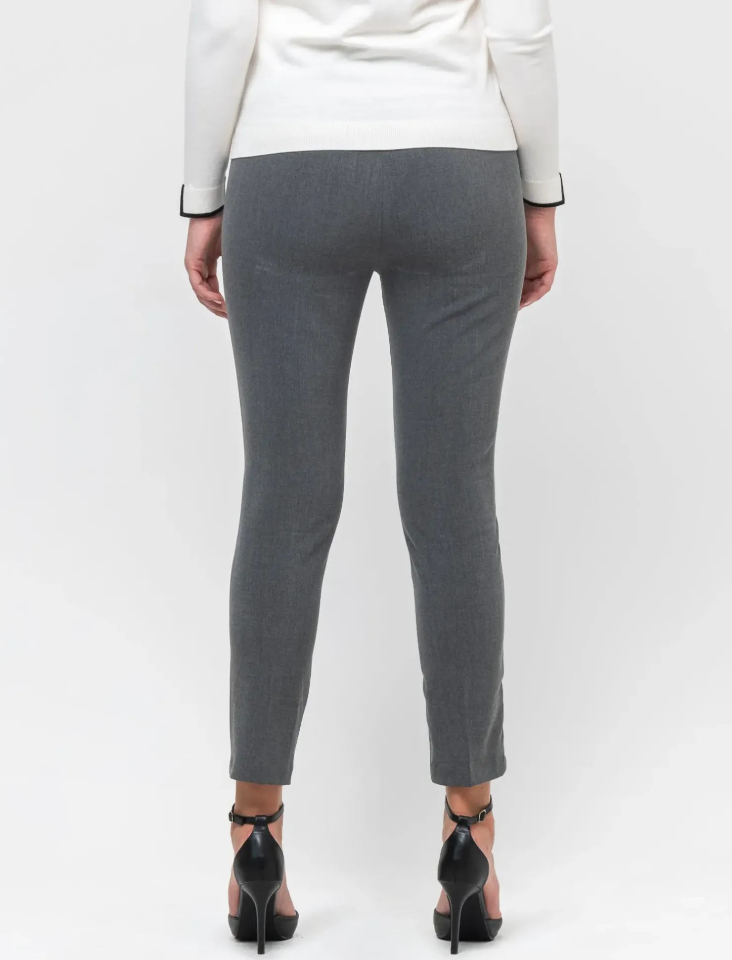 Piazza Italia Patalone taglio formale vestibilità straight con elastico jaquard - mel. Grigio Cheap