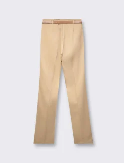 Piazza Italia Patalone taglio formale vestibilità straight con cointura - Cammello Beige Store