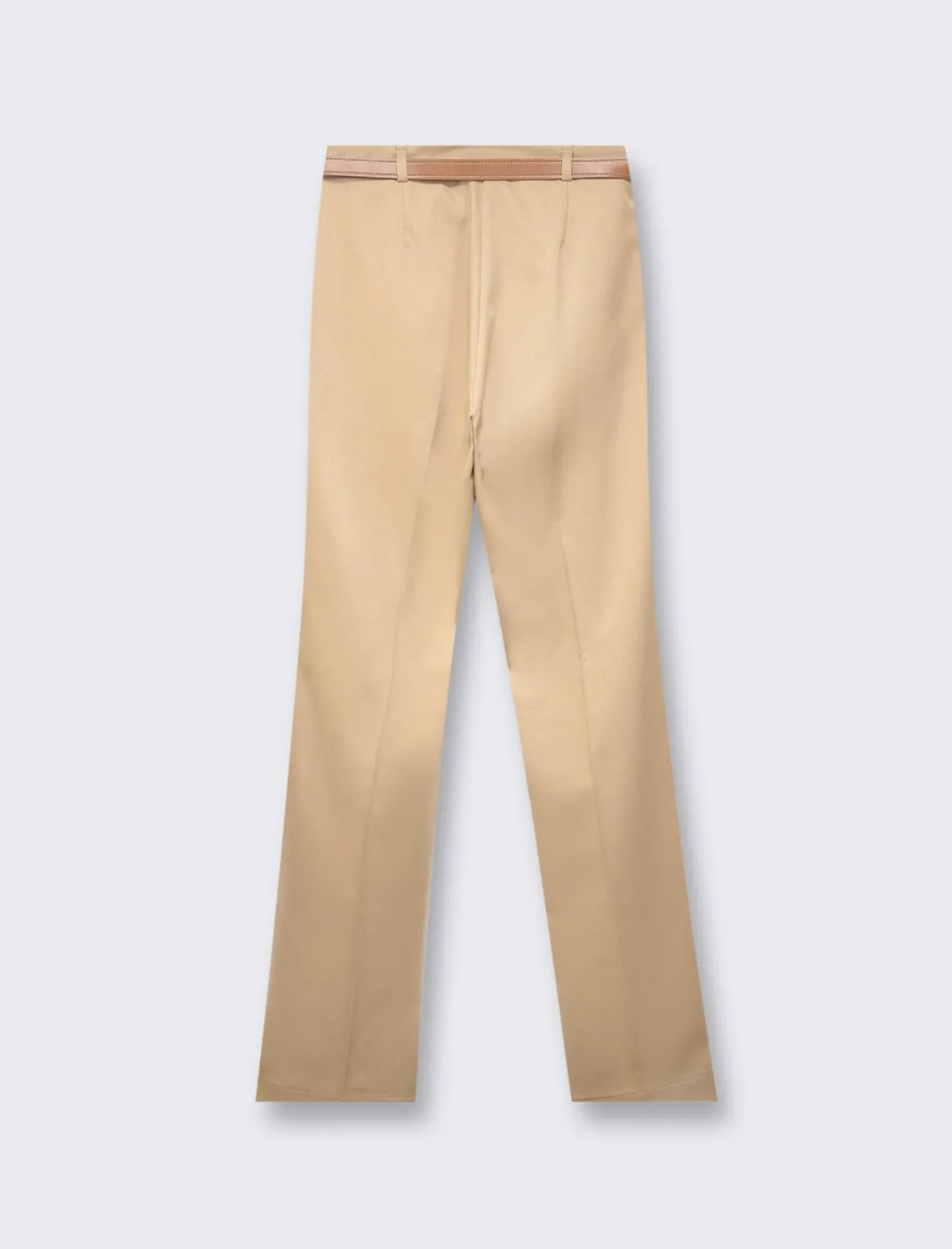 Piazza Italia Patalone taglio formale vestibilità straight con cointura - Cammello Beige Store