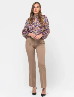 Piazza Italia Patalone taglio formale vestibilità straight con cointura - Cammello Beige Store