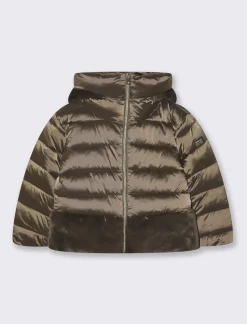 Piazza Italia Piumino con cappuccio da bambina con fondo in finta pelliccia in tono - Moro Online