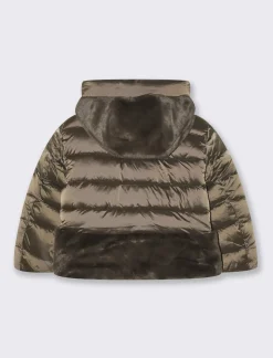 Piazza Italia Piumino con cappuccio da bambina con fondo in finta pelliccia in tono - Moro Online