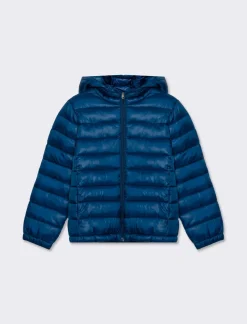 Piazza Italia Piumino imbottito leggero con cappuccio, apertura con zip frontale - Blu Best Sale