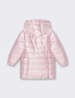 Piazza Italia Piumino lungo con cappuccio e zip frontale - Rosa Cheap