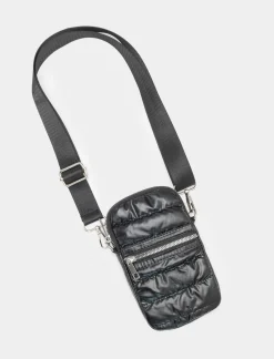 Piazza Italia Portafogli da donna con tracollina trapuntata - Nero Best