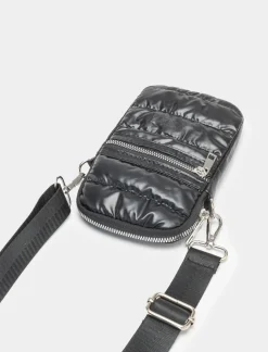 Piazza Italia Portafogli da donna con tracollina trapuntata - Nero Best