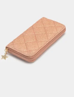 Piazza Italia Portafogli da donna in lurex con stella - Rosa Best Sale