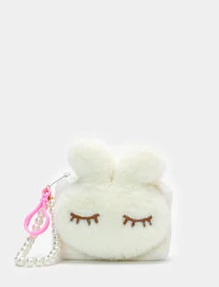 Piazza Italia Portamonete coniglietto da bambina con manico perle - Bianco New