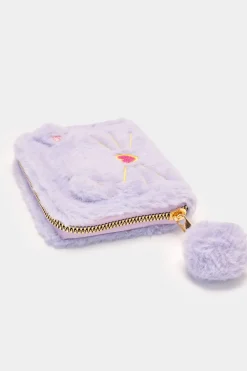 Piazza Italia Portamonete da bambina con gattina - Lilla Viola Discount