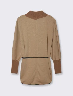 Piazza Italia Pullover collo alto con maniche a 3/4 - Cammello Hot