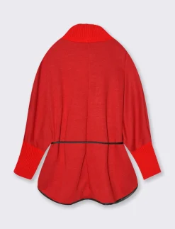 Piazza Italia Pullover collo alto con maniche a 3/4 - Rosso Shop